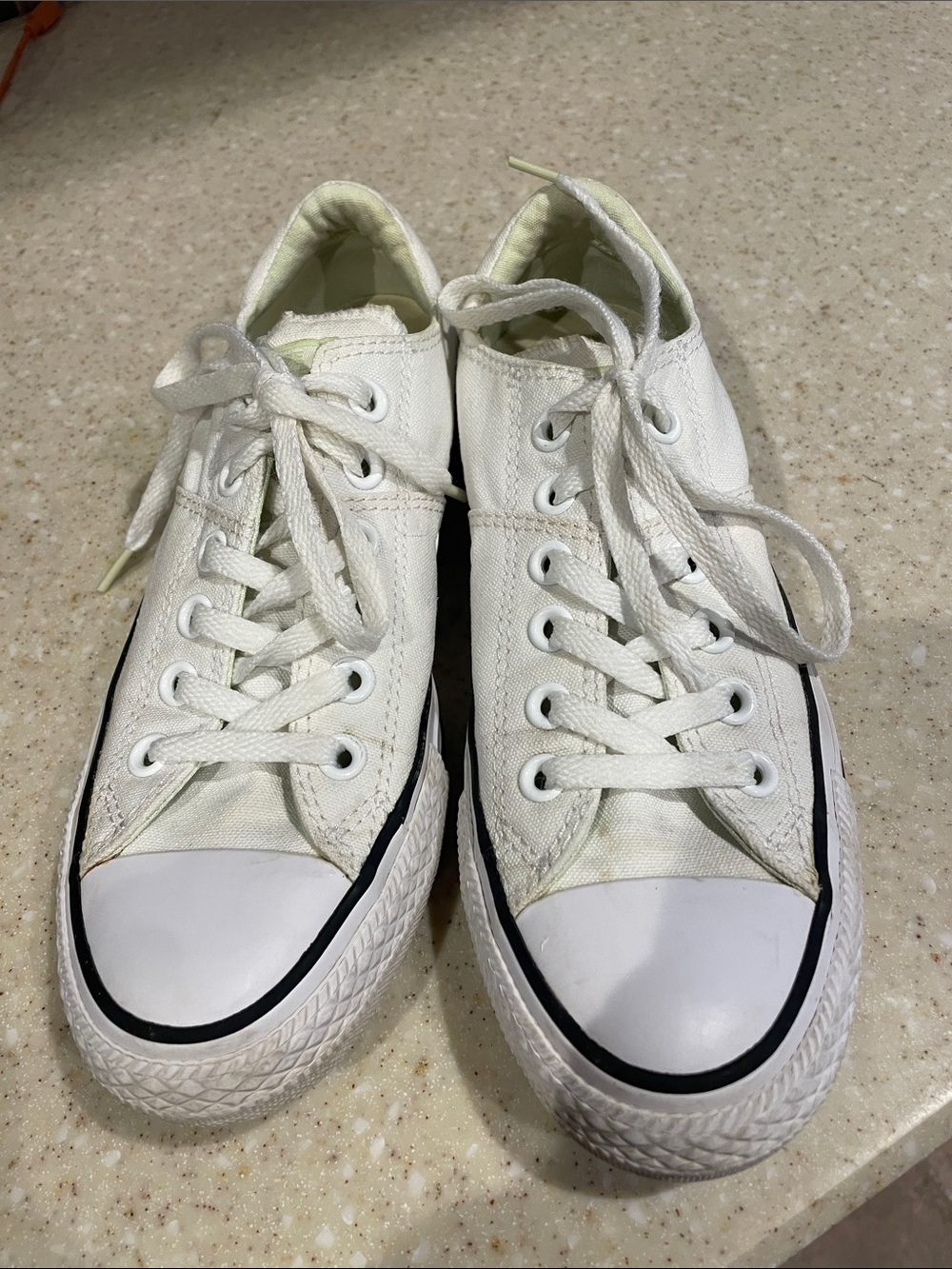 Classic White Low-Top Canvas Sneakers - Women's